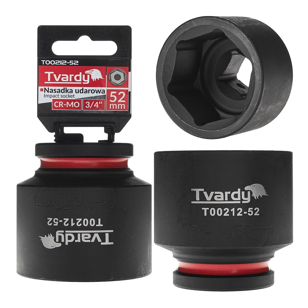 Impact socket 3/4" 6PT 52 mm CR-MO