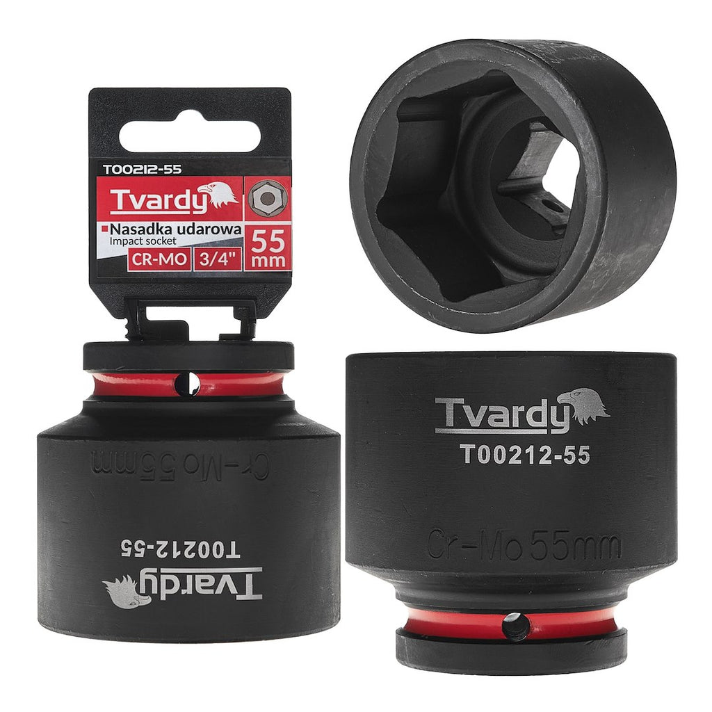 Impact socket 3/4" 6PT 55 mm CR-MO