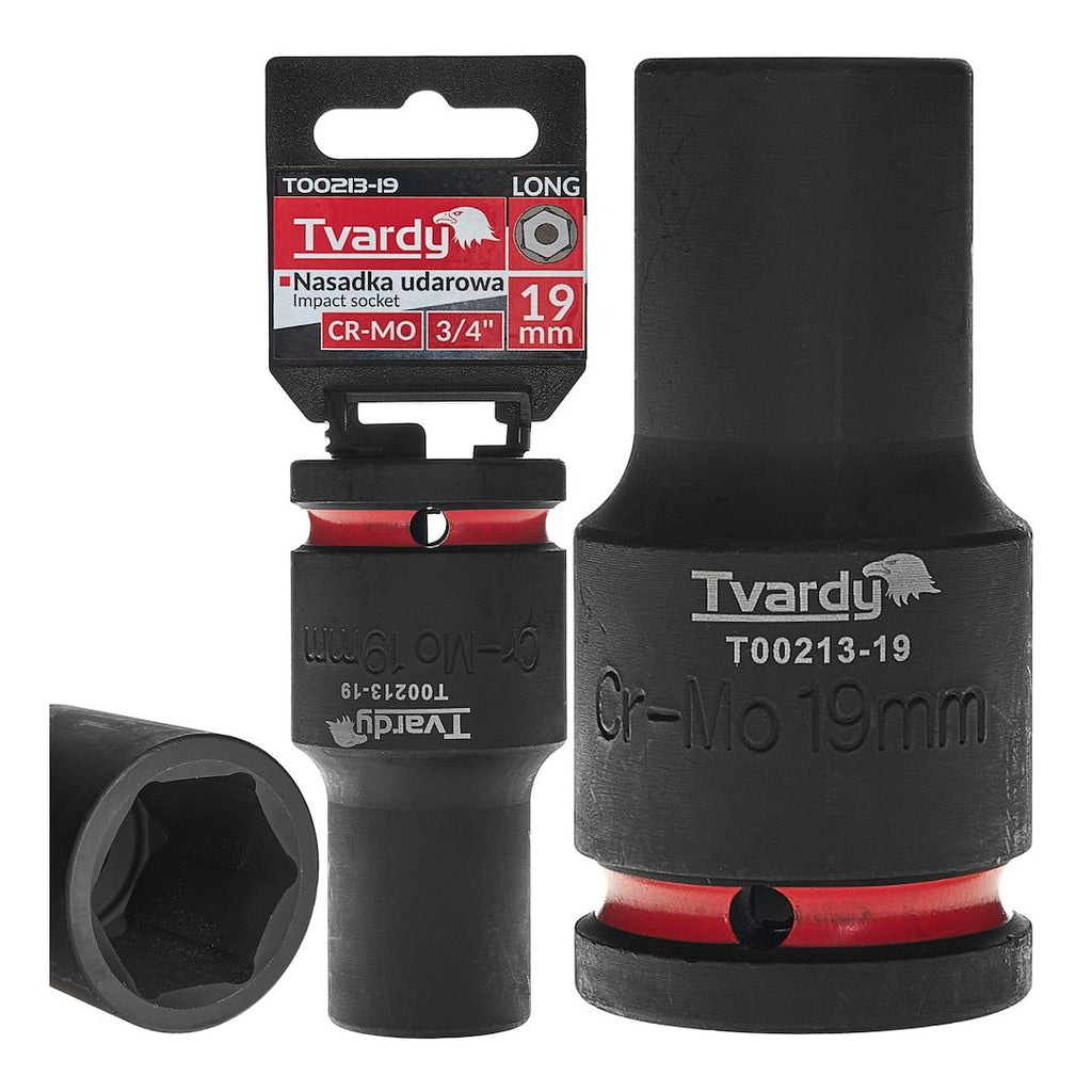 Deep impact socket 3/4" 6PT 19 mm CR-MO