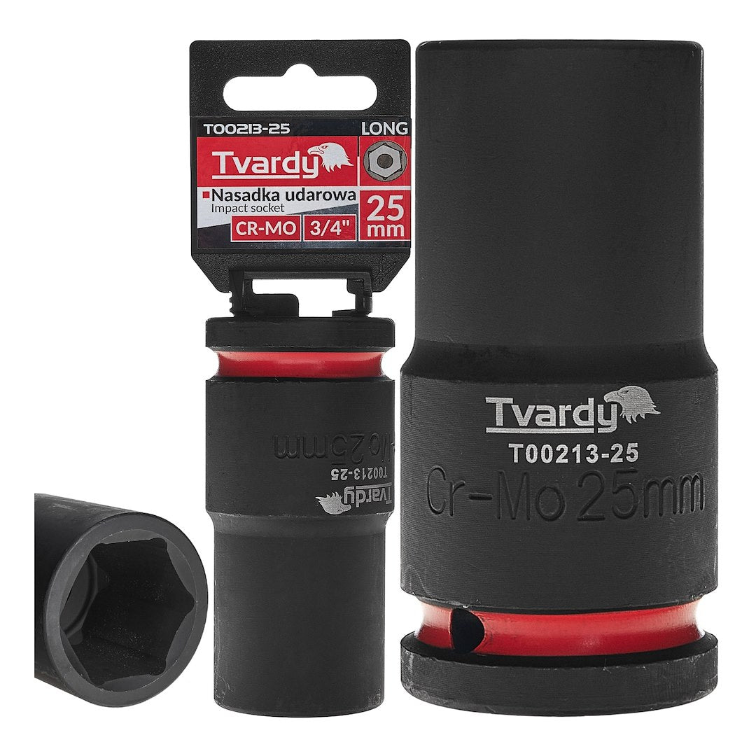 Deep impact socket 3/4" 6PT 25 mm CR-MO