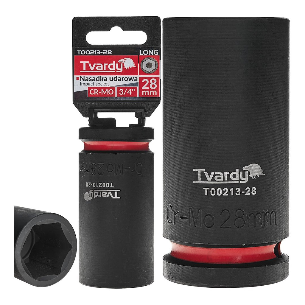 Deep impact socket 3/4" 6PT 28 mm CR-MO