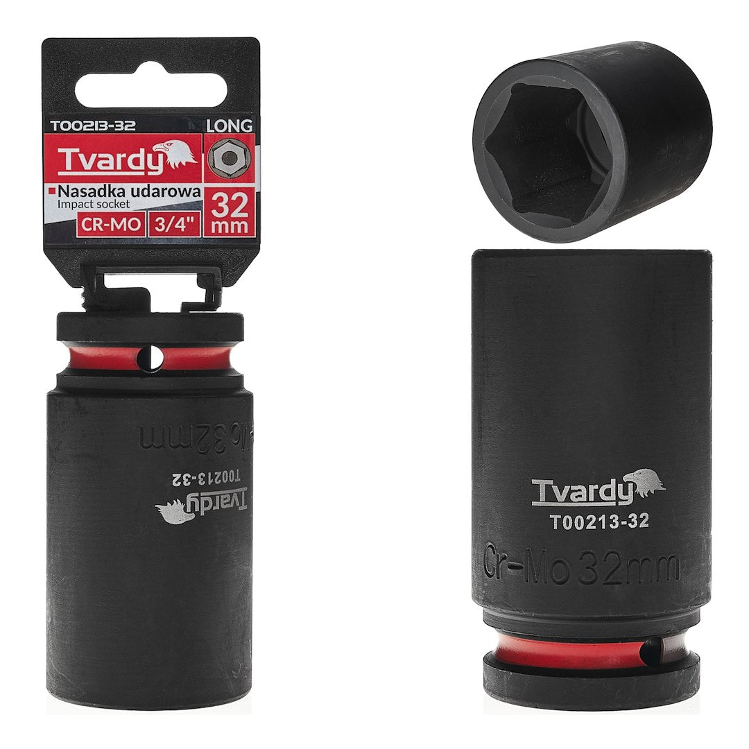 Deep impact socket 3/4" 6PT 32 mm CR-MO