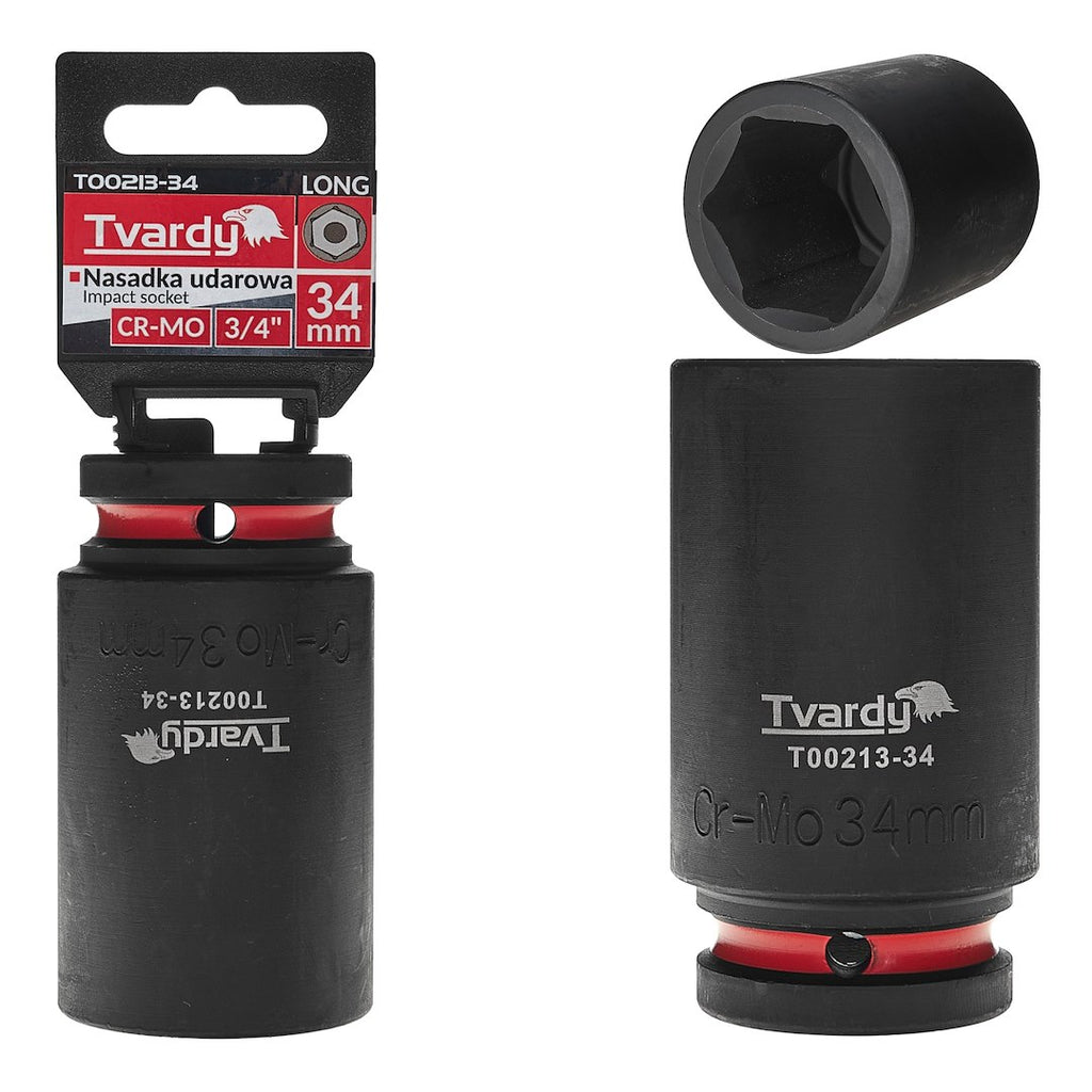 Deep impact socket 3/4" 6PT 34 mm CR-MO