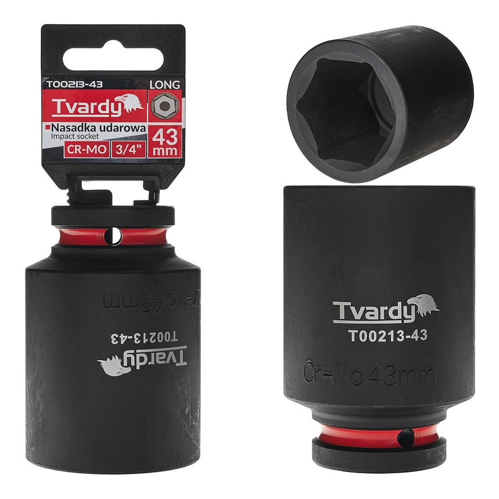 Deep impact socket 3/4" 6PT 43 mm CR-MO