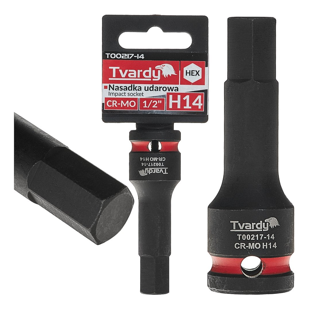 HEX Impact Socket 1/2" H14 CR-MO