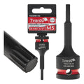 Spline impact socket 1/2" M5 CR-MO