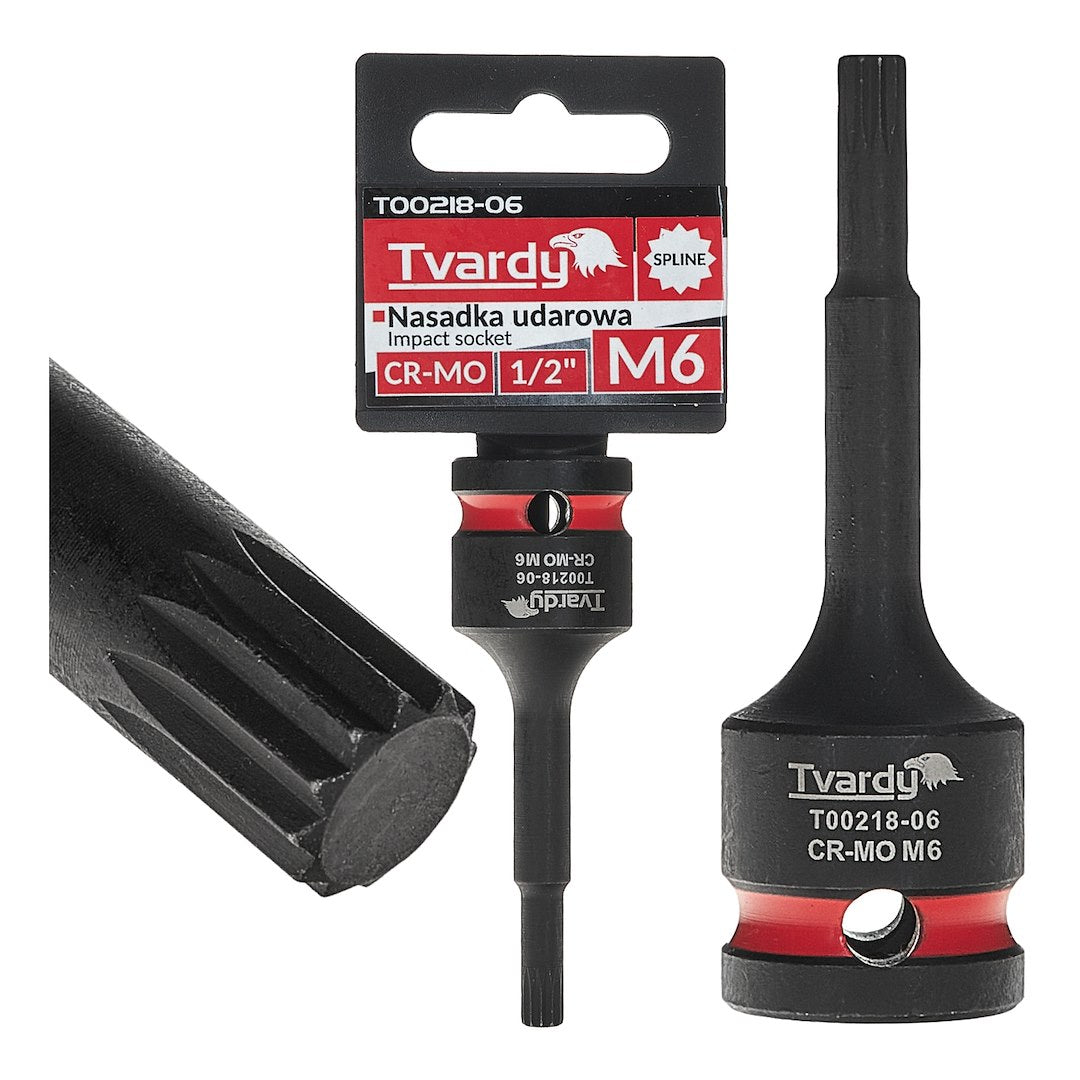SPLINE Impact Socket 1/2" M6 CR-MO