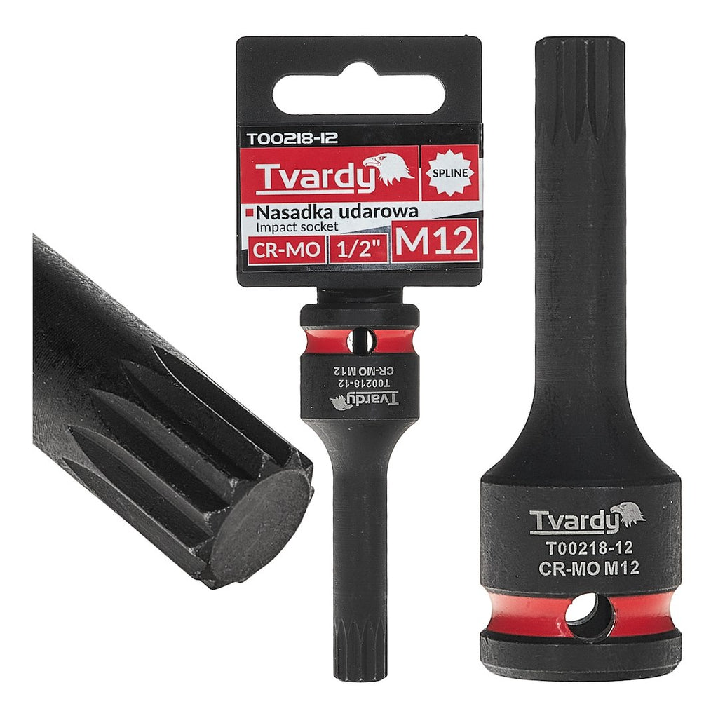 SPLINE Impact Socket 1/2" M12 CR-MO