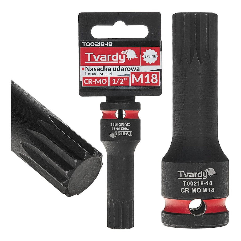 SPLINE Impact Socket 1/2" M18 CR-MO