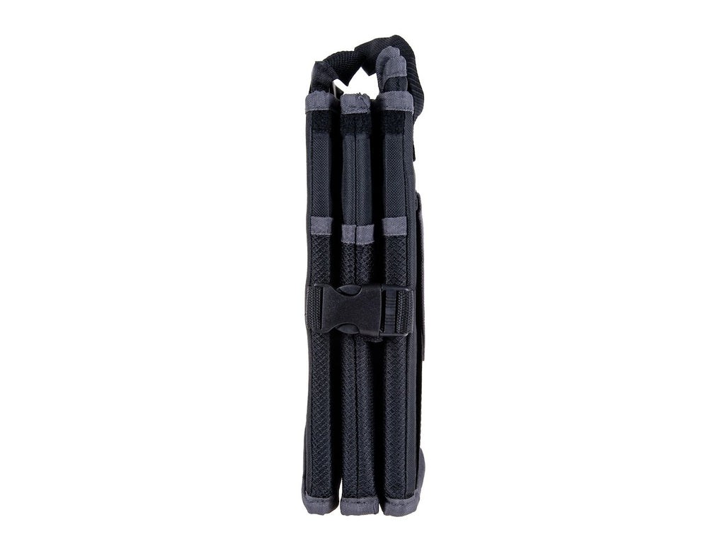 Stiffened car trunk organizer with a cover