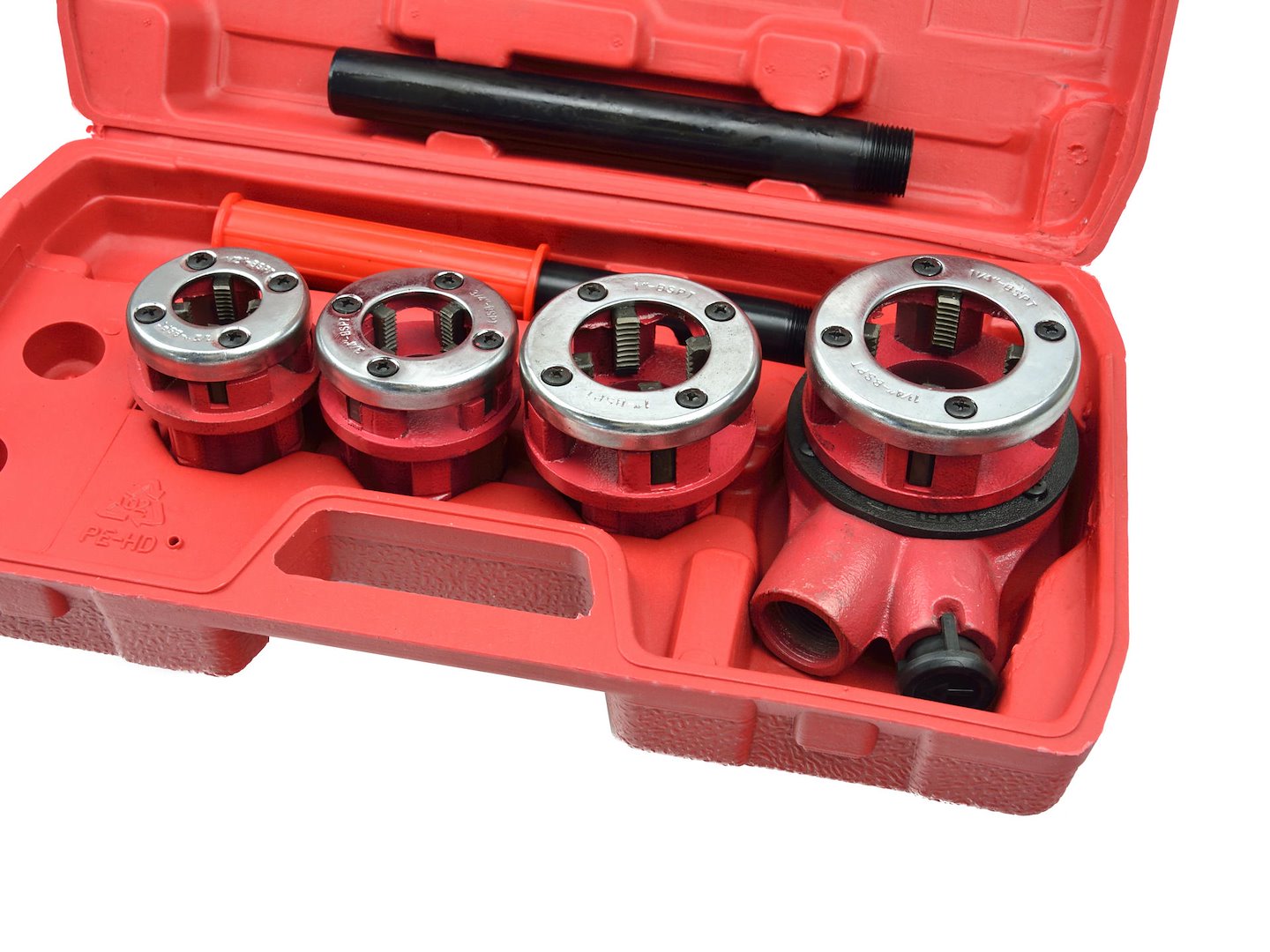 Ratchet Pipe Threading Set, 4 pcs, 1/2"–1-1/4" BSP
