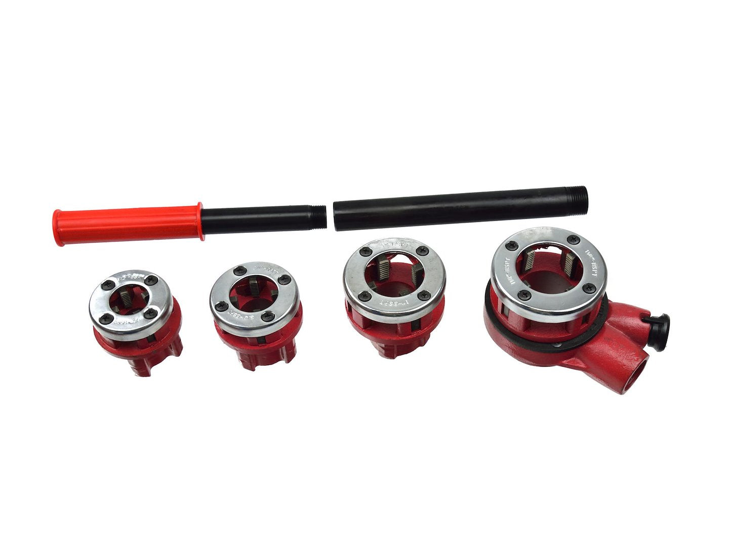 Ratchet Pipe Threading Set, 4 pcs, 1/2"–1-1/4" BSP