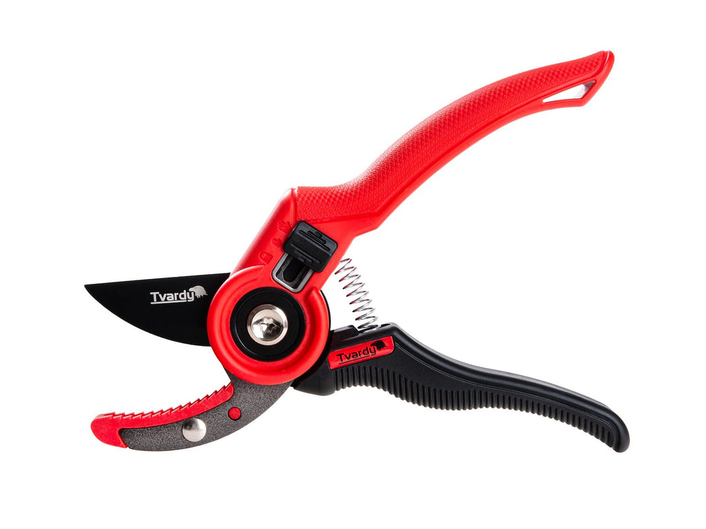 Garden pruner with anvil blade, 210 mm, SK5, PTFE