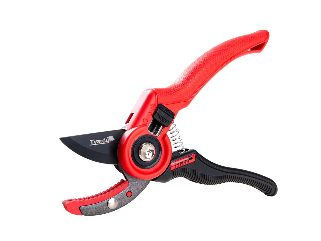 Garden pruner with anvil blade, 210 mm, SK5, PTFE
