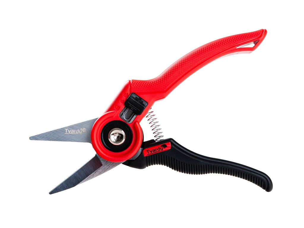 Straight garden pruner with bypass blade, 220 mm, SK5