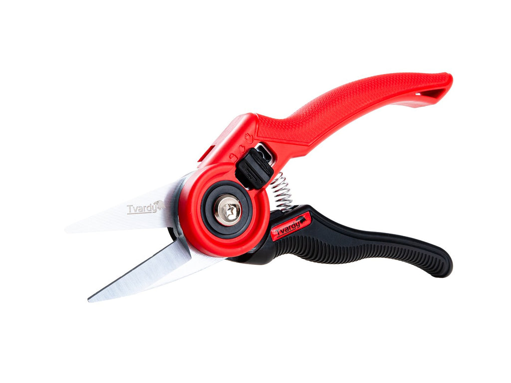 Straight garden pruner with bypass blade, 220 mm, SK5