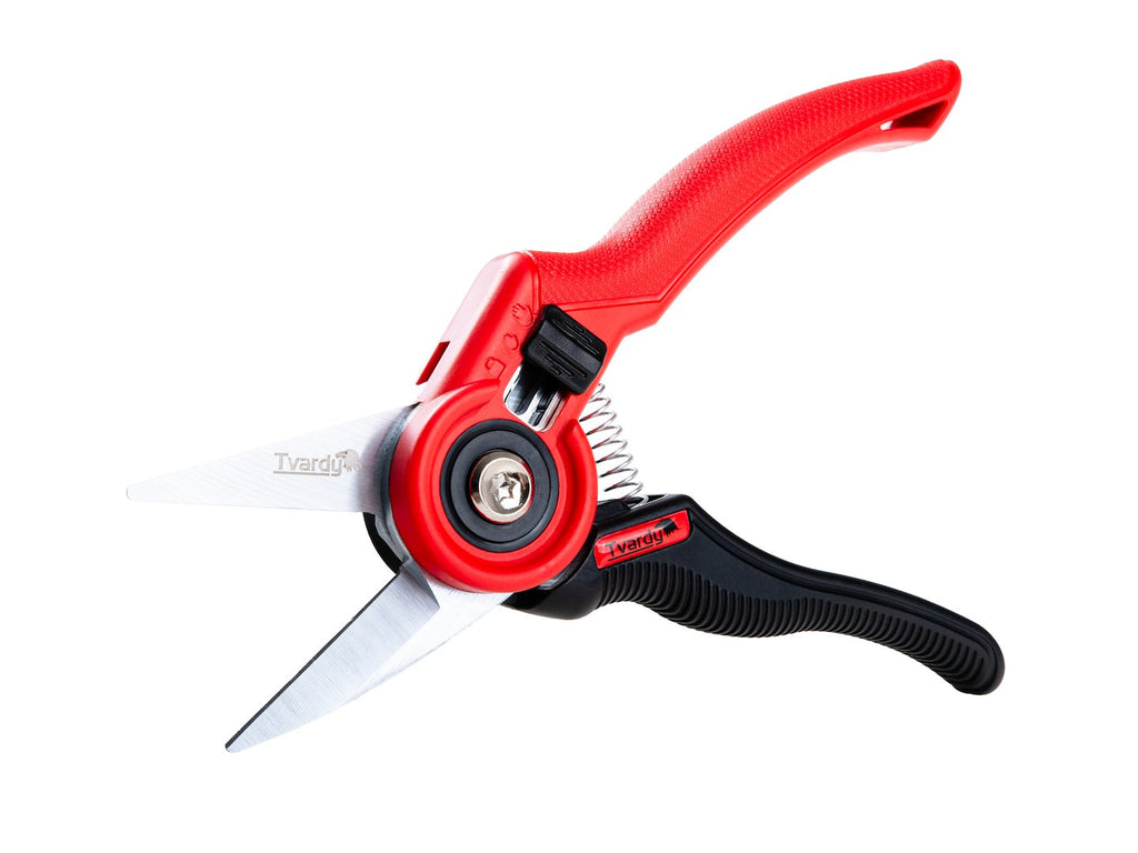 Straight garden pruner with bypass blade, 220 mm, SK5
