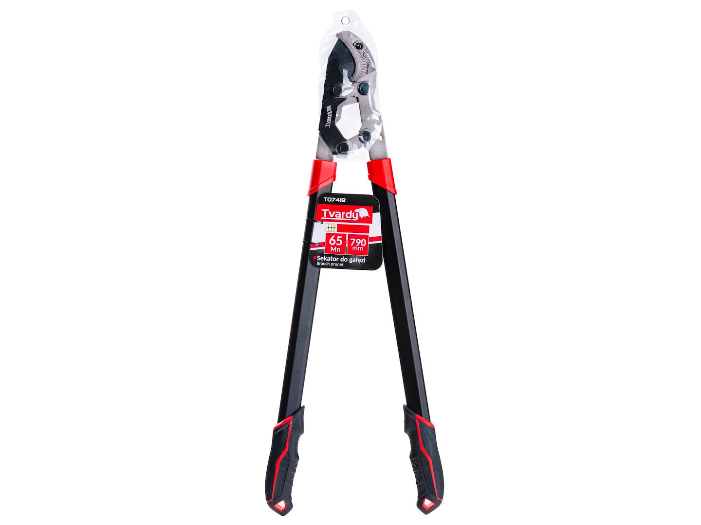 Branch pruner with ratchet and anvil blade, 790 mm, 65Mn PTFE
