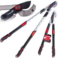 Telescopic branch pruner with anvil blade, 715–955 mm, 65Mn PTFE