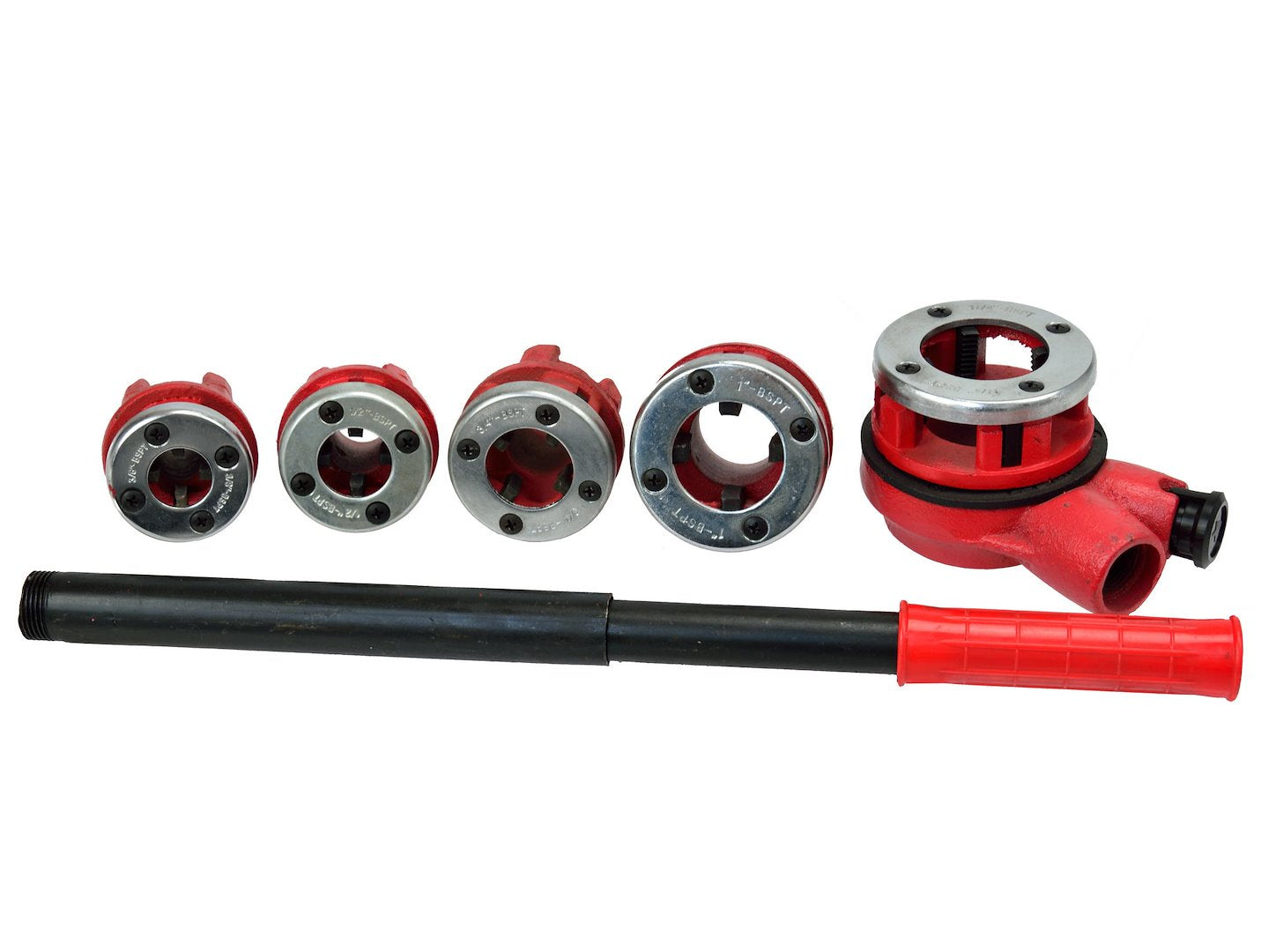 Ratchet Pipe Threading Set, 5 pcs, 3/8 to 1-1/4 in.