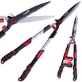 Telescopic hedge shears with wavy blade 735–865 mm, PTFE-coated