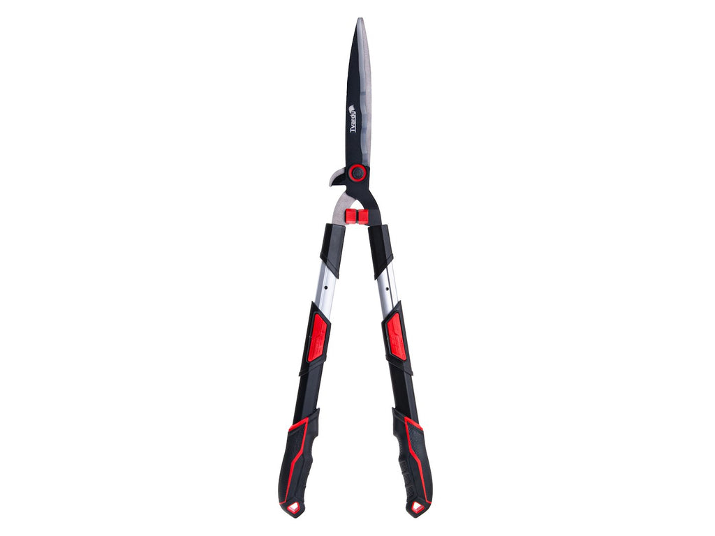 Telescopic hedge shears with wavy blade 735–865 mm, PTFE-coated