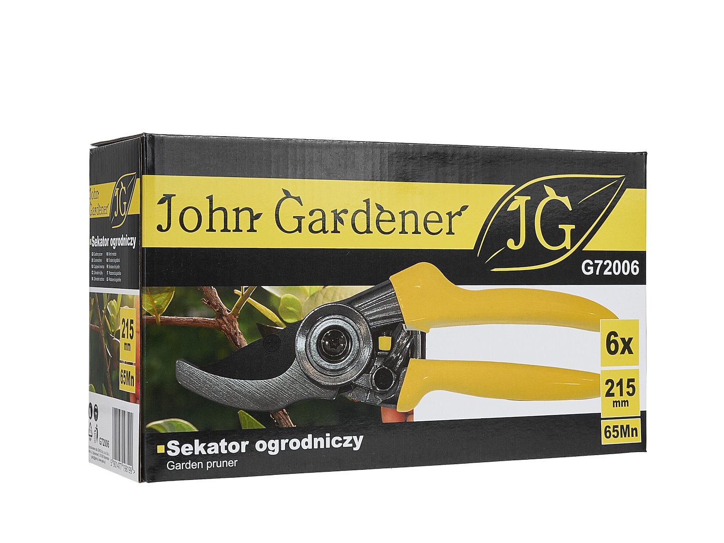 Garden Pruner with Bypass Blade, 215 mm, 65Mn