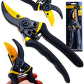 Garden pruner with bypass blade, 210 mm, 65Mn, anti-slip