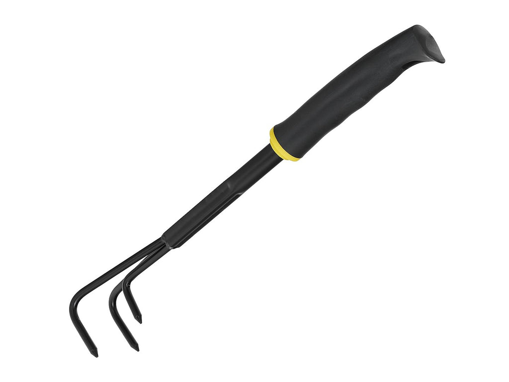 Three-pronged garden cultivator