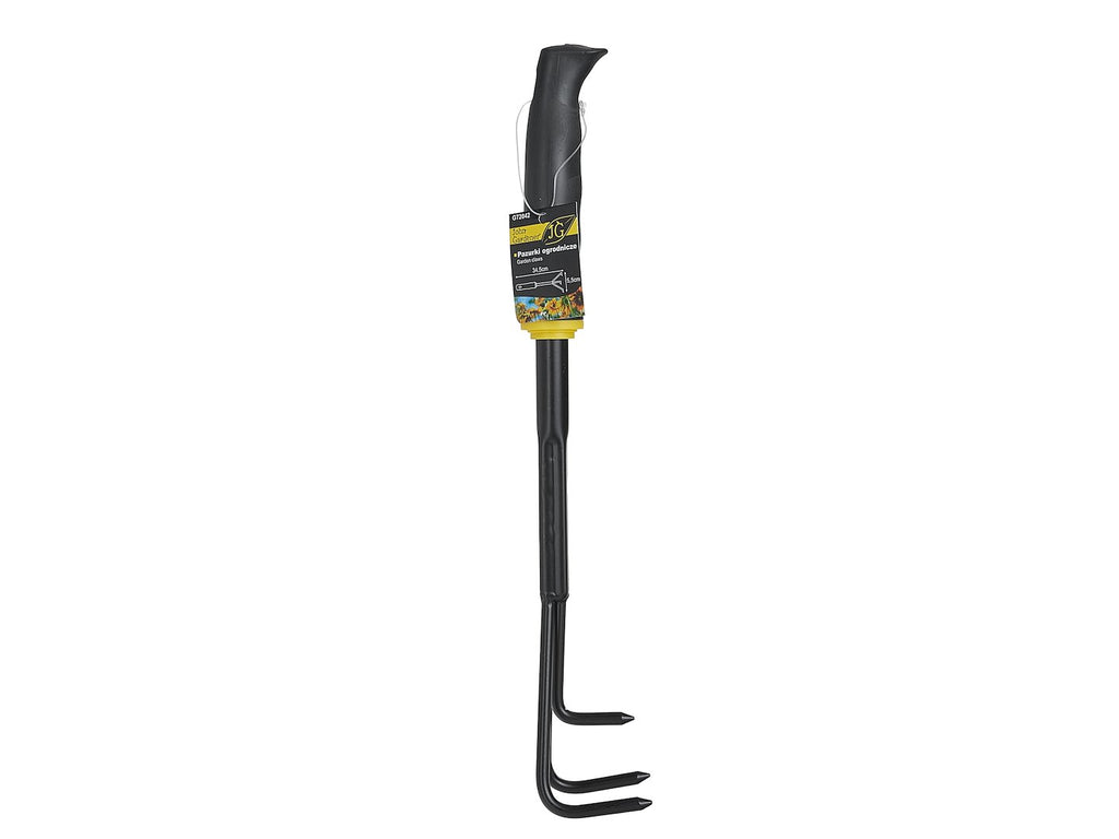 Three-pronged garden cultivator