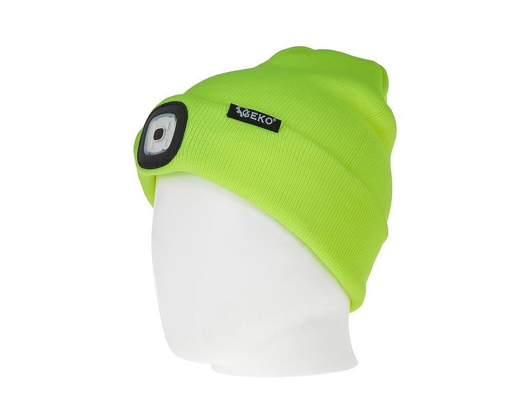 Rechargeable LED Headlight Winter Hat (Yellow)