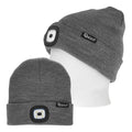 Rechargeable LED Headlight Winter Hat (Gray & Black)