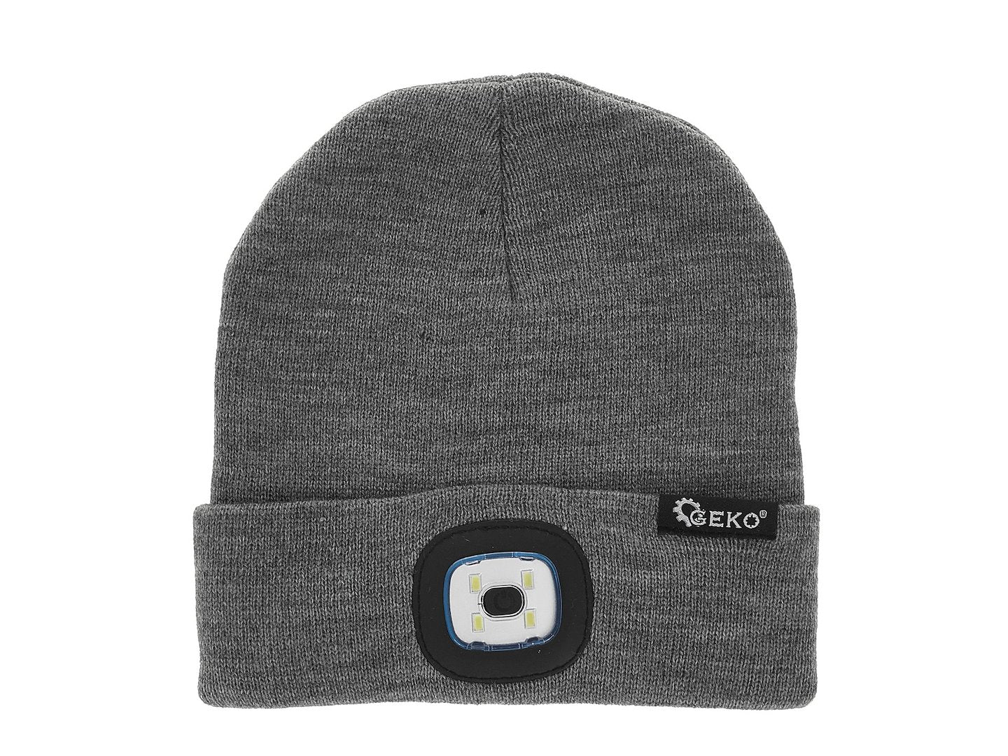 Rechargeable LED Headlight Winter Hat (Gray & Black)