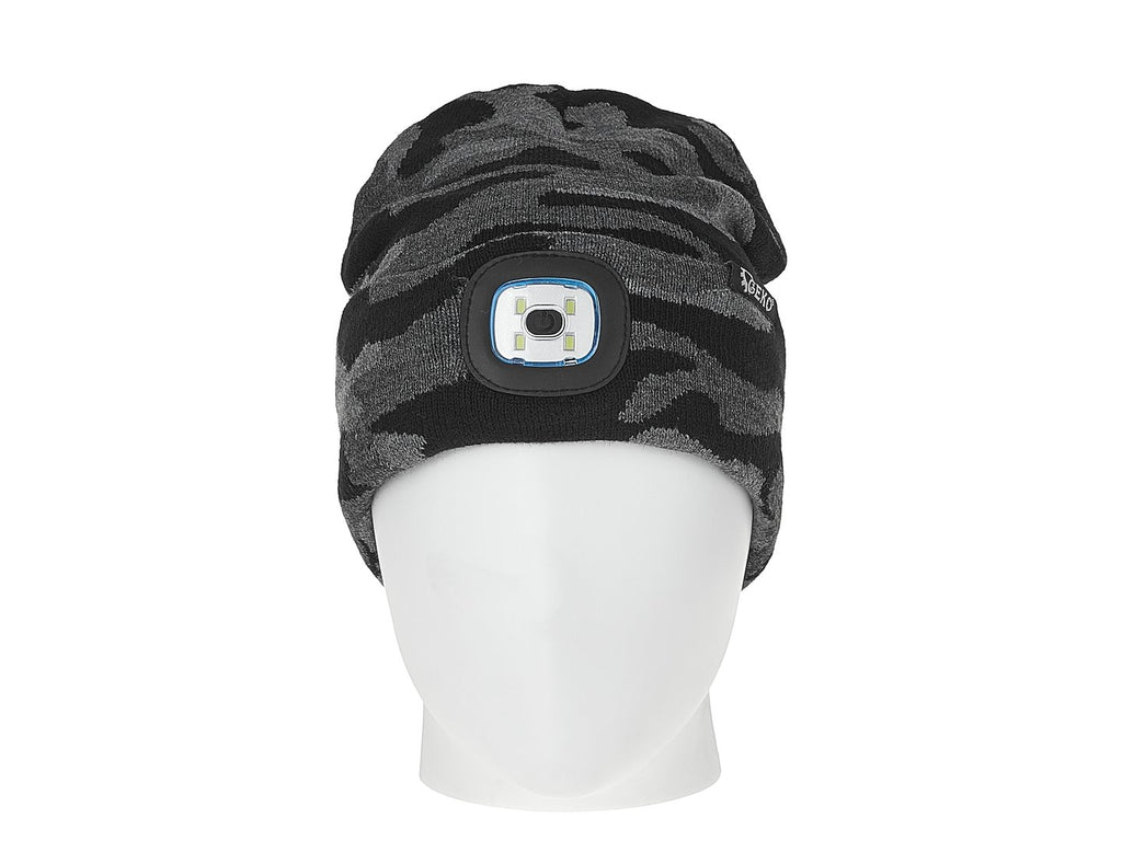 Rechargeable LED Head Light Winter Hat (Camouflage)