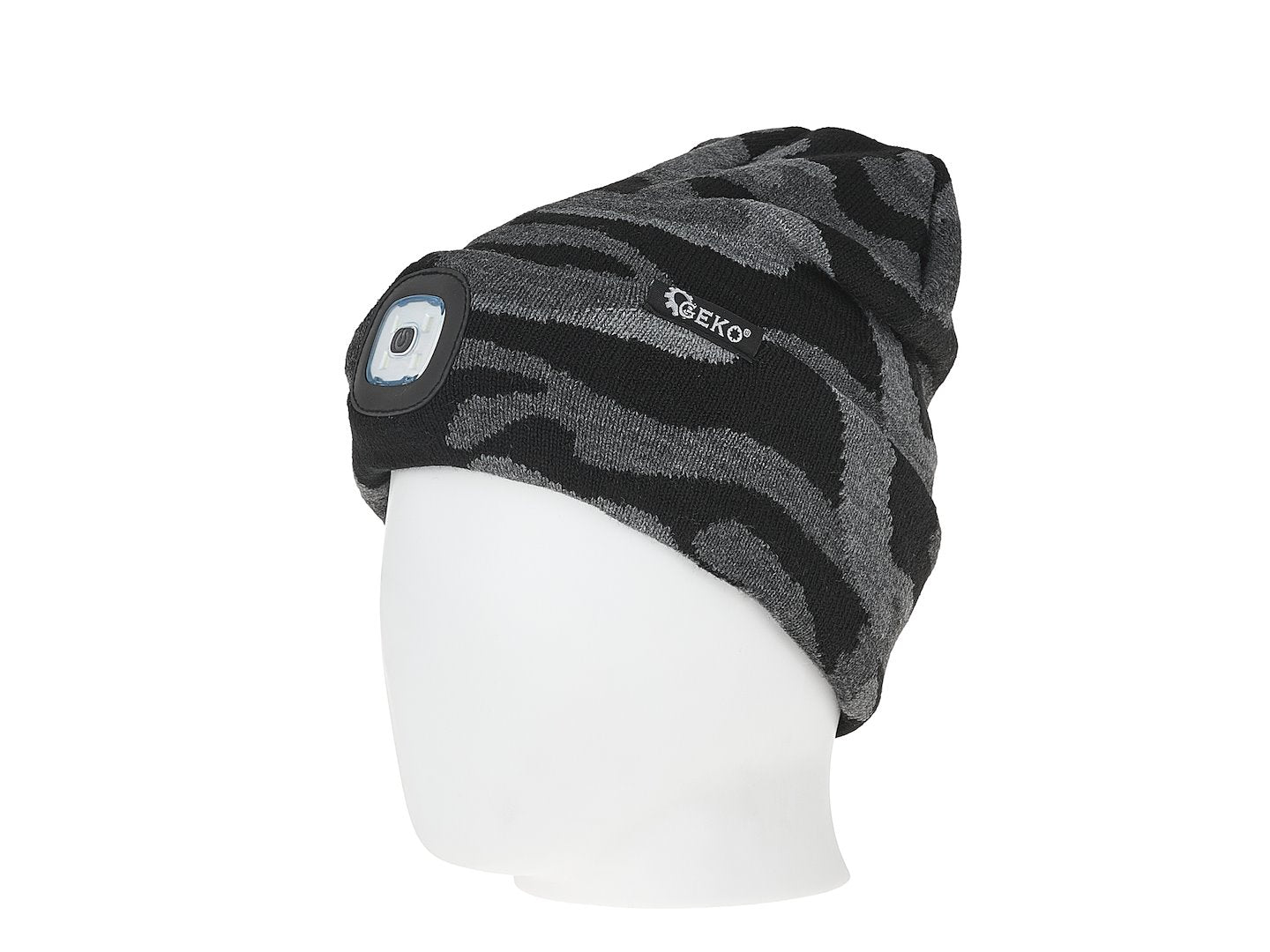 Rechargeable LED Head Light Winter Hat (Camouflage)