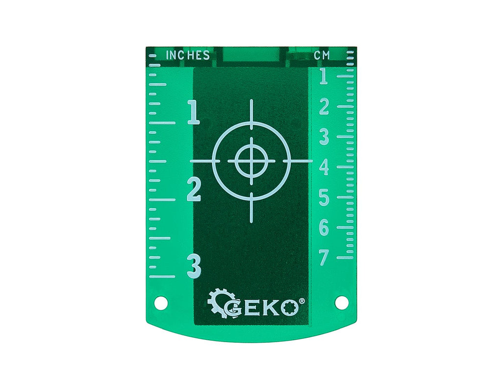 Green target card with a magnet