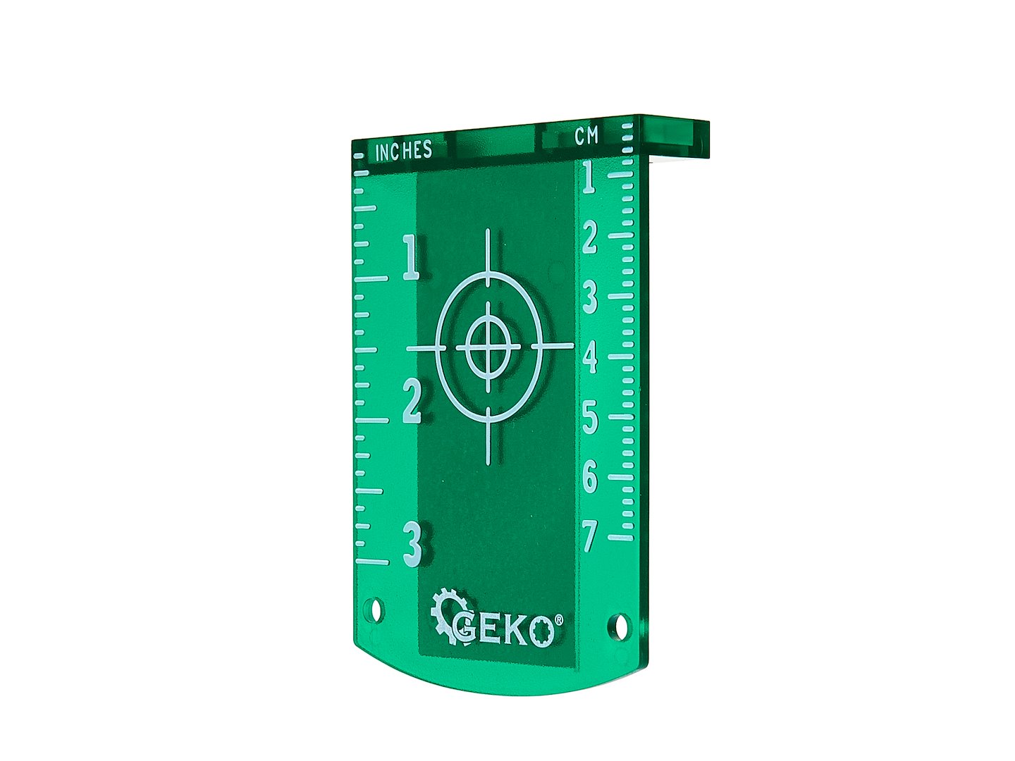 Green target card with a magnet