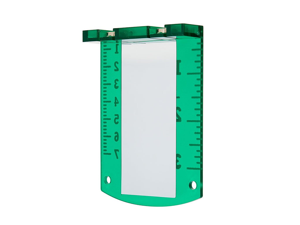 Green target card with a magnet