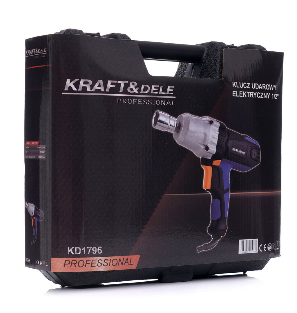 Electric impact wrench 1/2" + case + sockets KD1796