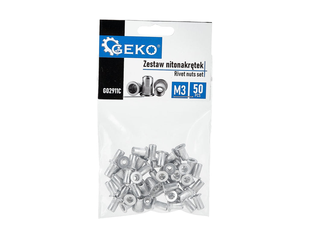 50 pcs M3 0.5-1.5 aluminium rivet nuts set