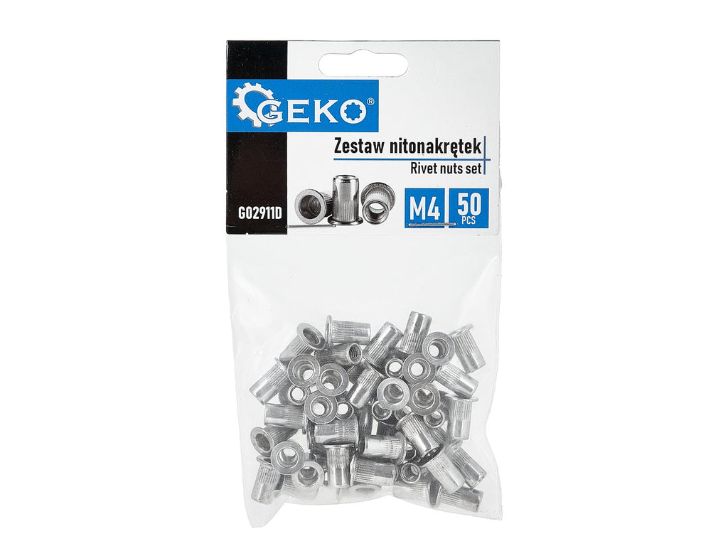 50 pcs M4 0.5-2.0 aluminium rivet nut set
