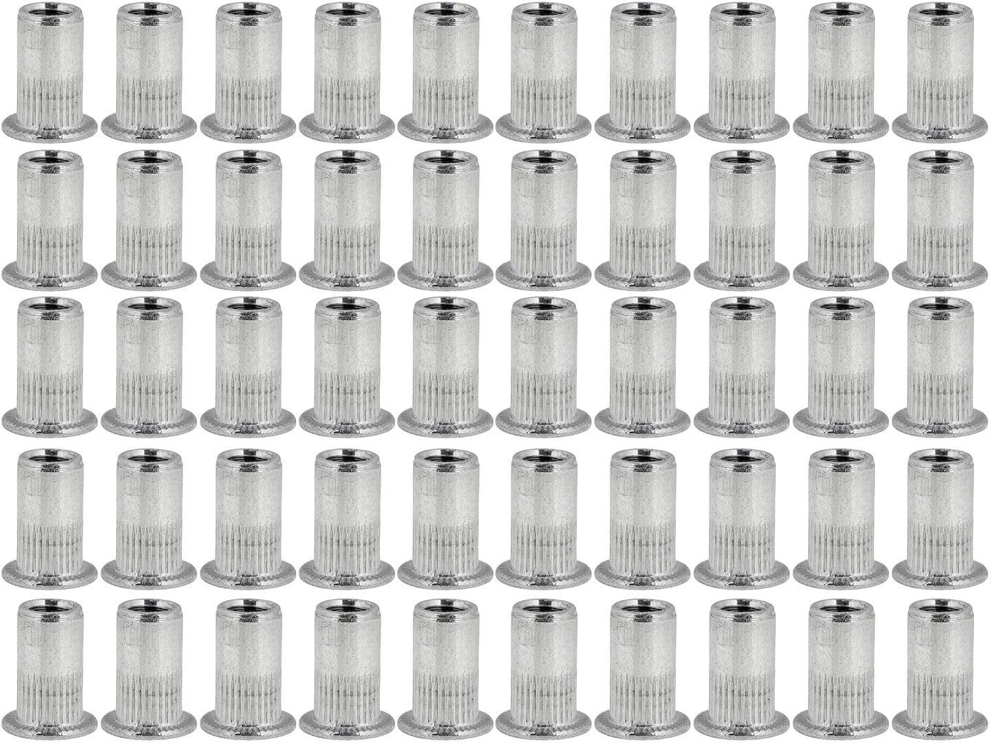 50 pcs M5 0.5–2.5 aluminium rivet nuts set