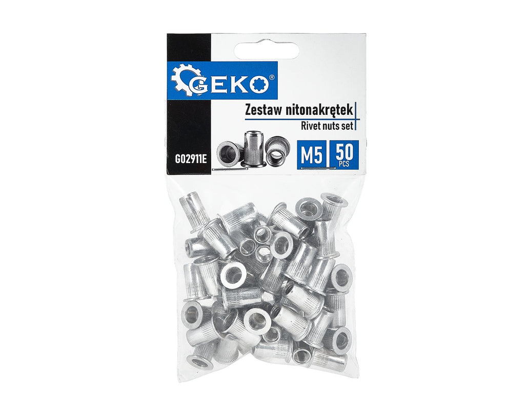 50 pcs M5 0.5–2.5 aluminium rivet nuts set