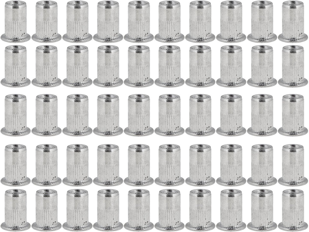 50 pcs M6 1.0–3.0 aluminium rivet nut set