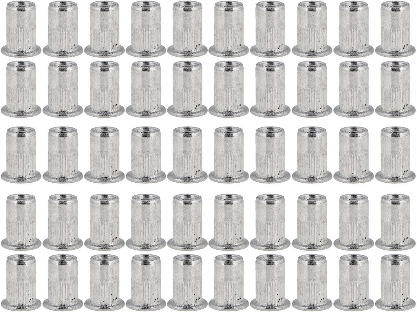50 pcs M6 1.0–3.0 aluminium rivet nut set