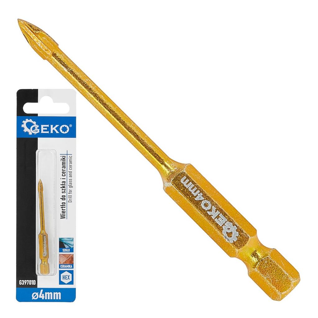 Drill for glass and ceramic, 4 mm, HEX