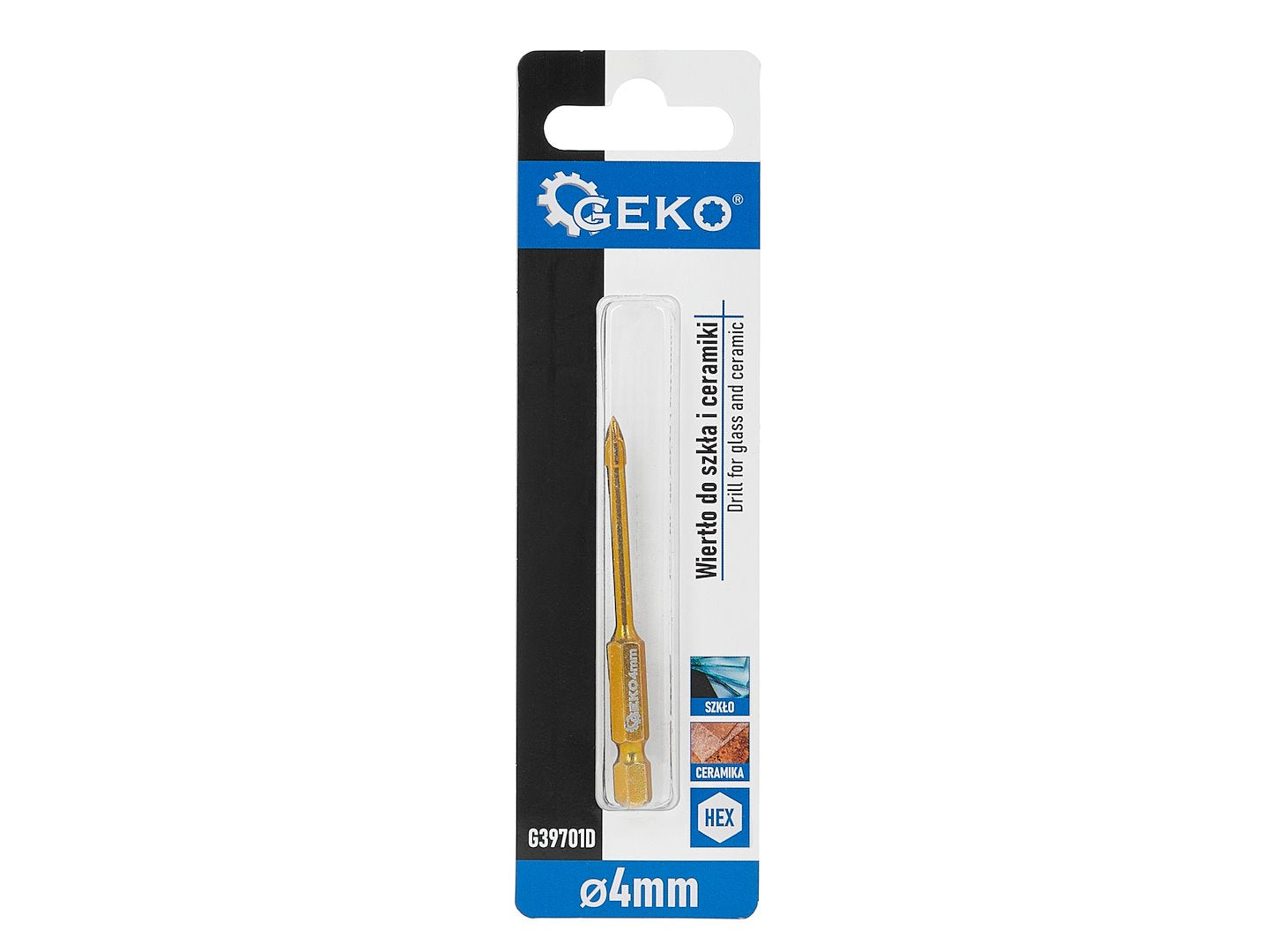 Drill for glass and ceramic, 4 mm, HEX