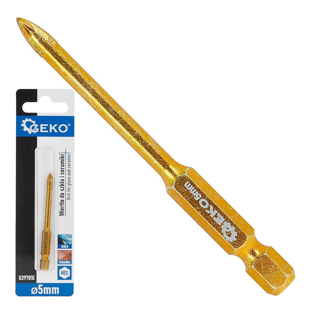 Drill for glass and ceramics, 5 mm, HEX