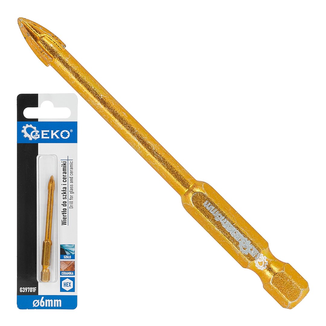 6 mm HEX drill for glass and ceramic