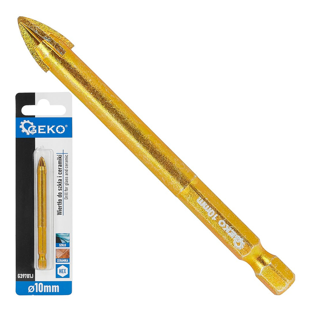 Drill for Glass and Ceramics, 10 mm, HEX
